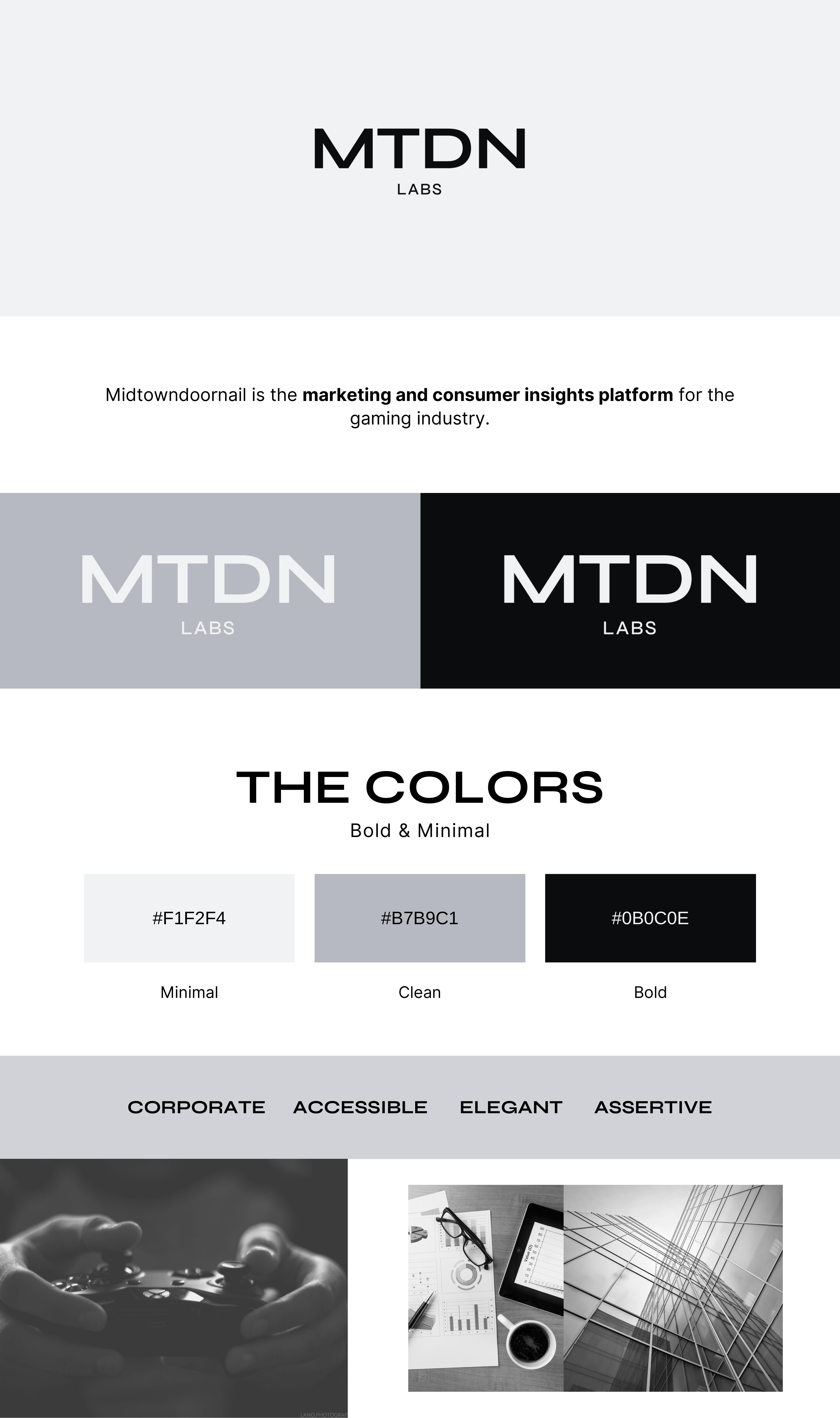 MTDN Labs brand board